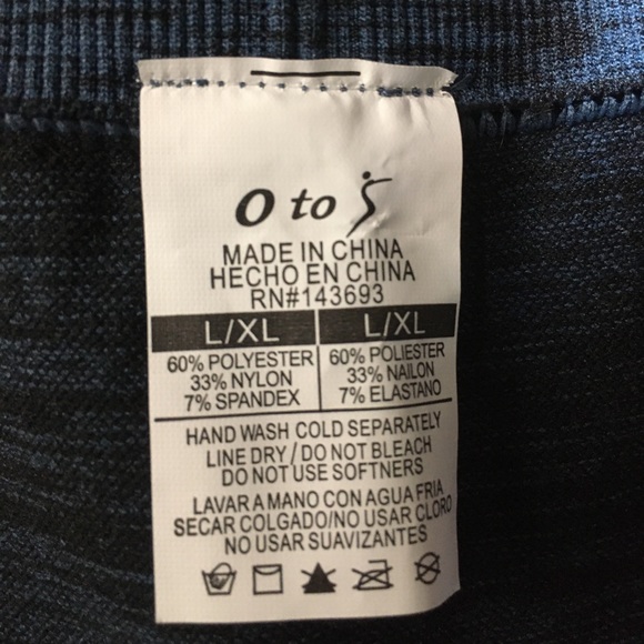 Otos Yoga capri compression power leggings blue S/M NWOT - Picture 9 of 9